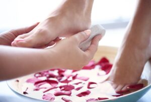 Pedicure for tired and neglected feet